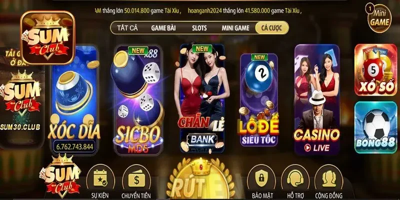 TRANG CHỦ 37 Giao diện lệnh Rút Tiền thành công tại Sumclub với bảng biến động số dư và thông báo xác nhận từ ngân hàng.